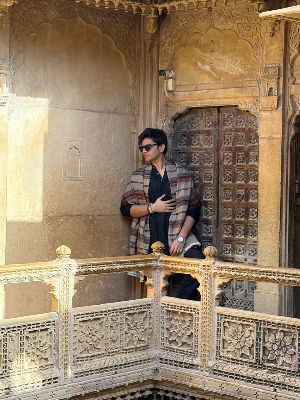 Samir Gajjar at a haveli in Jaisalmer, Rajasthan